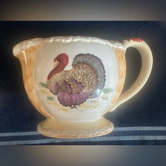 BELLA CASA By Ganz Turkey Gravy Boat Salt & Pepper Shakers 3 Pc Thanksgiving Set - Picture 3 of 12